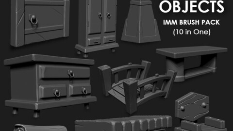 Stylized Objects IMM Brush Pack (10 in One)