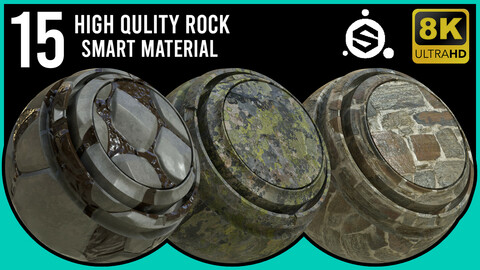 15 High Quality Rock Smart Material / .spsm / 8K