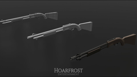 "Hoarfrost Entertainment" Modern Stylized - Rigged - M870 Shotgun