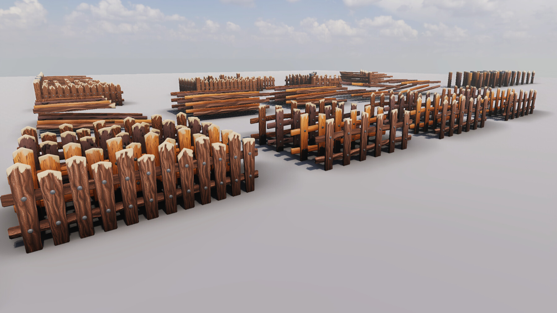 ArtStation - Stylized Fence Set Vol 1 For Unity Engine | Game Assets