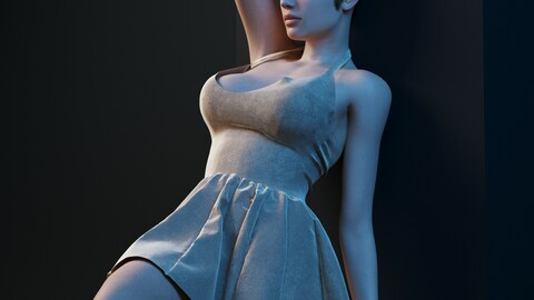 Free 3D model of female character...