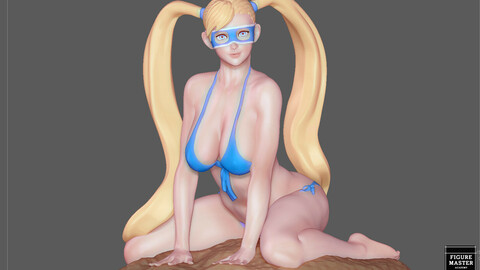 MIKA SWIMSUIT GIRL STREET FIGHTER GAME ANIME CHARACTER 3D print model
