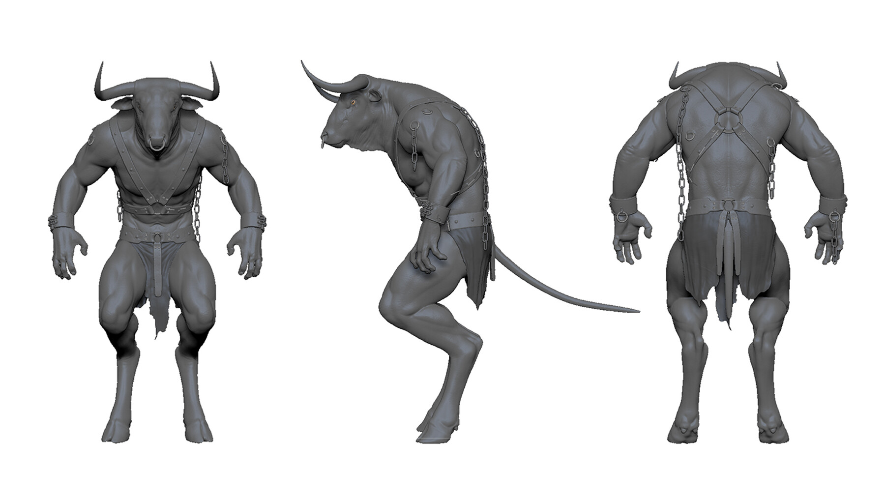 ArtStation - Minotaur 3D model high detailed | Game Assets