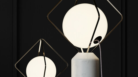 Brokis - Jack O Lantern Big and Small - White and Black Marble