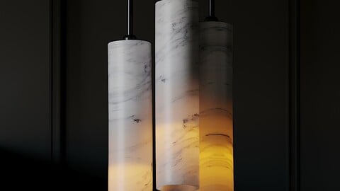 CB2 - VOLAKAS WHITE MARBLE PENDANT LIGHT