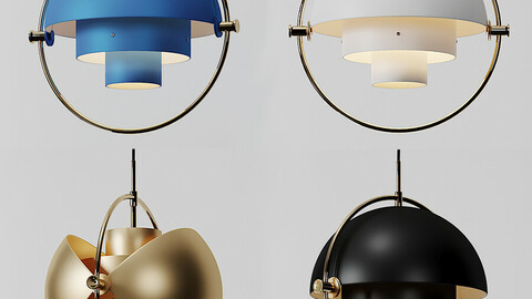 Danish GUBI Replica Modern BLack, White, BLue and Gold