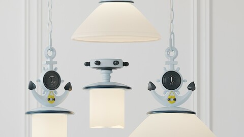 Adjustable Cylinder Flared Anchor Kids Pendant Light