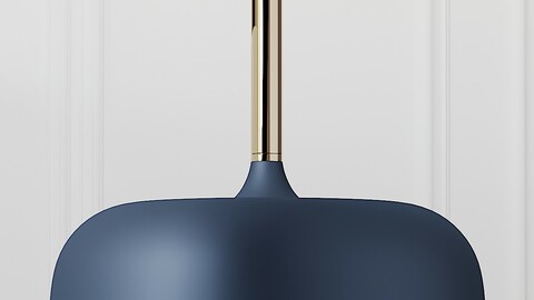 COX & COX Blue & Brass Pendant Light