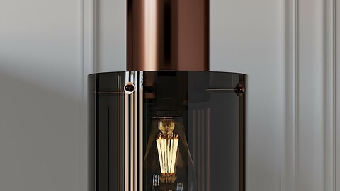 Original BTC WALTER Glass and Opal Pendant Lamp