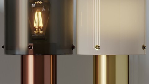 Original BTC WALTER TABLE BRASS and OPAL GLASS