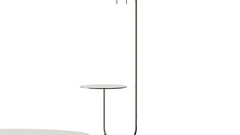 Adesso Sloan 65 in. Nickel Floor Lamp