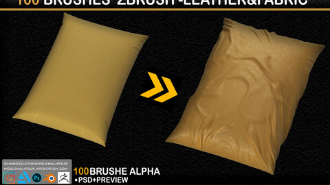 100 Brushes Zbrush_Leather & Fabric