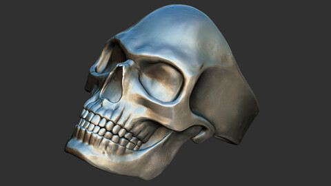 SkullRing 3D print model