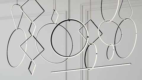 Arrangements Drops Large-Small-Round Suspensions Pendant Light by FLOS 2015