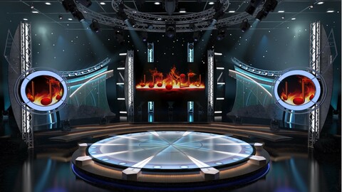 Virtual TV Studio Entertainment Set 5