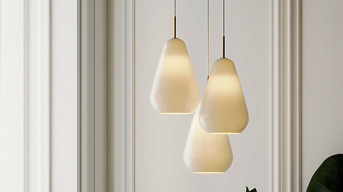 Anoli 3 Opal Pendant Light