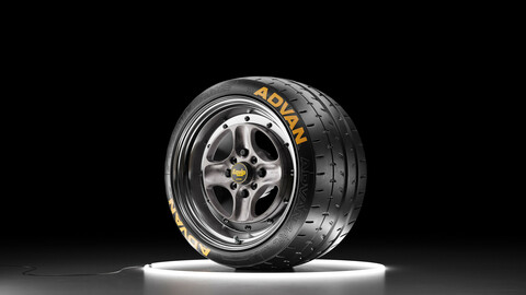 Wheel set Yokohama A052 tire with WORK EQUIP 40 rim