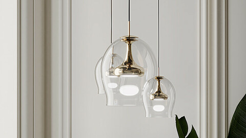 Moai 1-light Single Bell Pendant Lamp