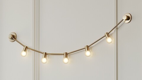 Garland of July 14th XS Gold Wall Sconce