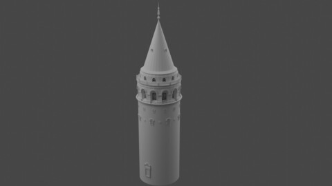 3D Galata Tower