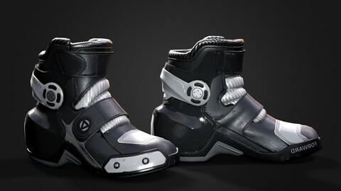 Game Ready Asset \ Knee Pad \ Biker Boots