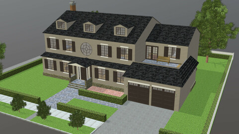 Furnished colonial suburban house