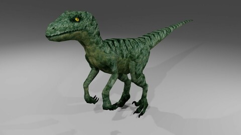 Velociraptor Dinosaur - Dinossauro Low-poly 3D model