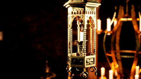 Medieval Fantasy Lamps Pack 01