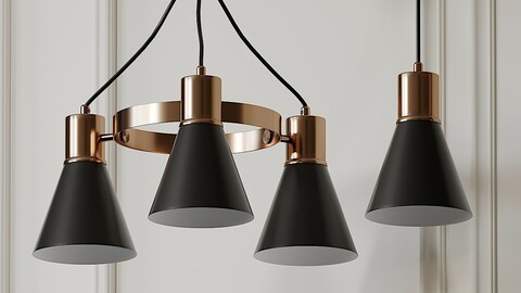 Bullis 1 and 3 light Shaded Chandelier and Pendant by Williston Forge