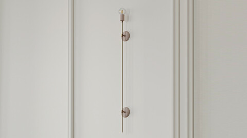 Leather Wrapped Linear Wall Sconce by Katy Skelton