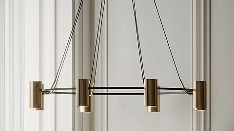 Champeaux Round Chandelier by Jonathan Browning