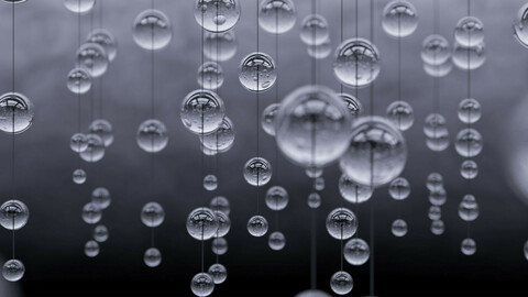 Glass orbs 3D abstract animation