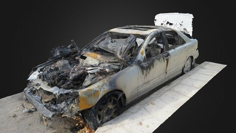 Destroyed Mercedes Photogrammetry