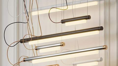 Pipeline 125 LED Linear Suspension Light from ANDlight