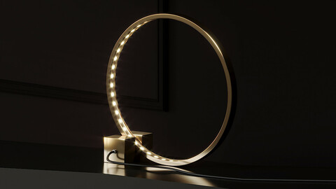 Hoop And Stick Lamp by Anna Karlin