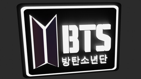 BTS FRAMED LOGO 3D