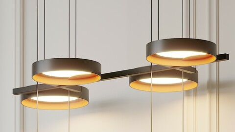 LIGHT GUIDE 4 RING PENDANT By SONNEMAN - A Way of Light
