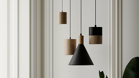 Hanging Small Cone, Spot half black ASAF WEINBROOM