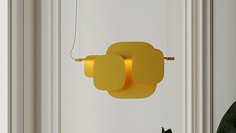 Huilu Pendant L1195 and L2000 by Blond Belysning