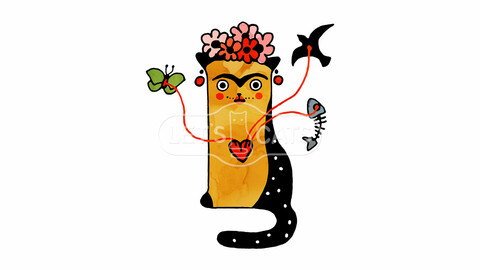 Self Portrait Art Cat