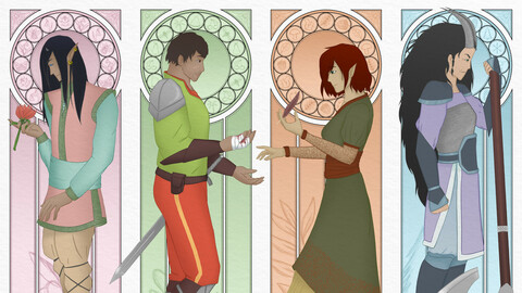 Stained Glass Frame (Illustrator file)