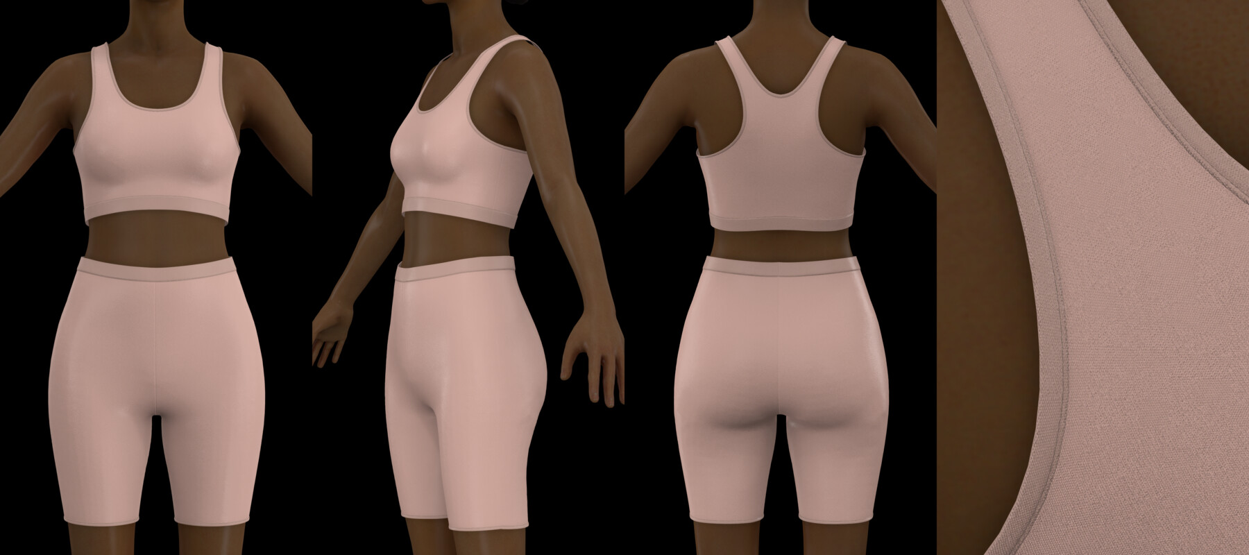 Womens underwear pack like skims MD CLO 3D zprj projects obj 3D model