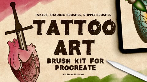 TATTOO ART BRUSH KIT FOR PROCREATE