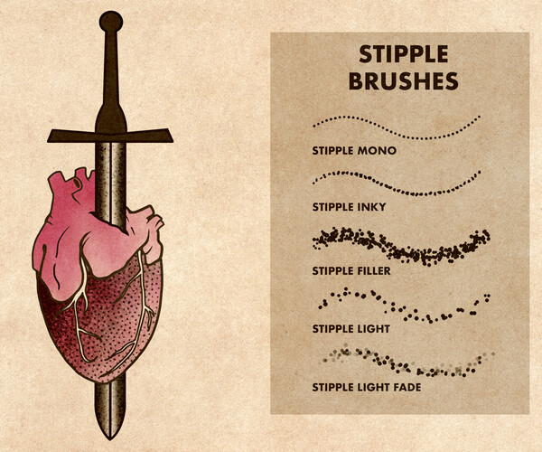 ArtStation TATTOO ART BRUSH KIT FOR PROCREATE Brushes