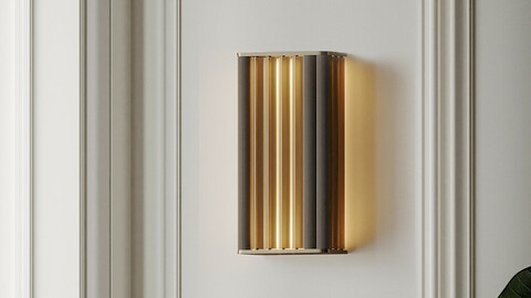 VeniceM Numa Wall Sconce in Brass and Glass by Massimo Tonetto
