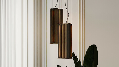 VeniceM Numa Pendant Light in Brass and Glass by Massimo Tonetto