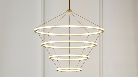 Halo Chandelier 4 Rings by The Future Perfect