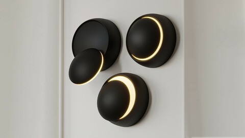 Grnflashing Crescent Round Wal lamp