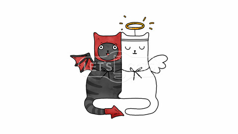Angel & Demon Cats