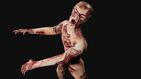 Zombie Corpse - Zumbi cadaver Low-poly 3D model